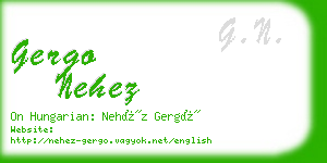 gergo nehez business card